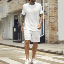 Load image into Gallery viewer, Men&#39;s Solid Textured Shorts Set