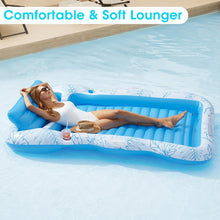 Load image into Gallery viewer, PVC Water Inflatable Maple Leaf Pattern Floating Bed