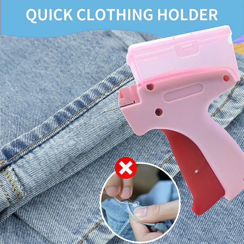 Mini Label Gun with Storage Box - Compact Design, Fine Needle Set, Contains More Than 2000 Labels, Suitable for Clothing and Fabric Labels