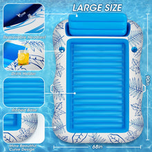 Load image into Gallery viewer, PVC Water Inflatable Maple Leaf Pattern Floating Bed