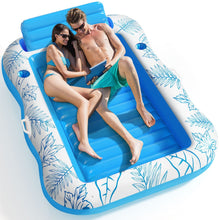 Load image into Gallery viewer, PVC Water Inflatable Maple Leaf Pattern Floating Bed