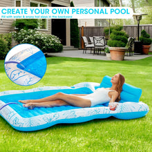 Load image into Gallery viewer, PVC Water Inflatable Maple Leaf Pattern Floating Bed
