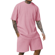 Load image into Gallery viewer, Men&#39;s Solid Textured Shorts Set